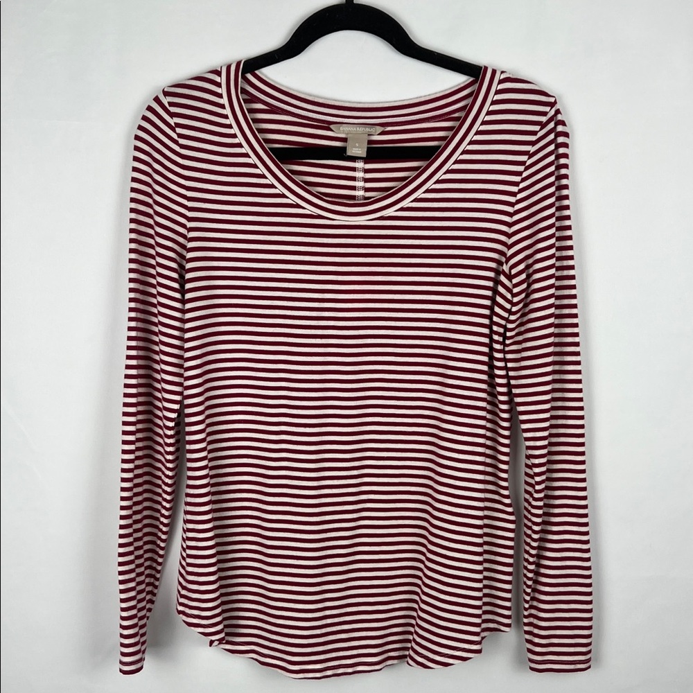 Banana Republic Red‎ and White Striped Shirt